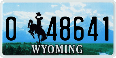 WY license plate 048641