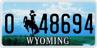 WY license plate 048694