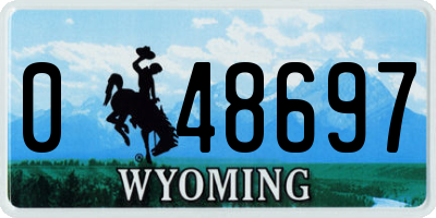 WY license plate 048697