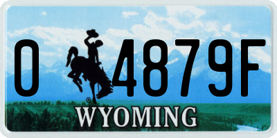 WY license plate 04879F