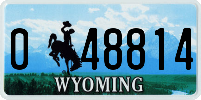 WY license plate 048814