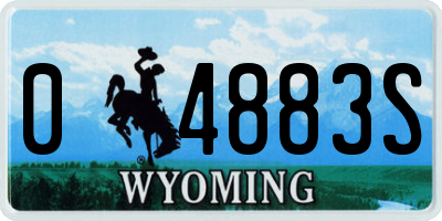 WY license plate 04883S