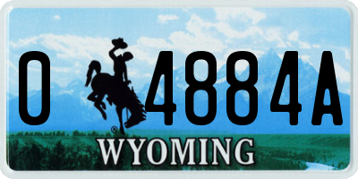 WY license plate 04884A