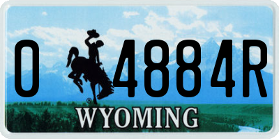 WY license plate 04884R