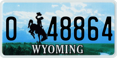 WY license plate 048864