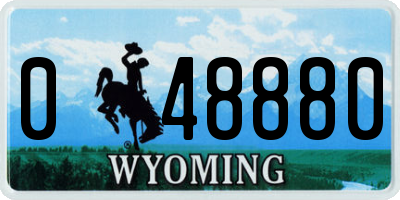 WY license plate 048880