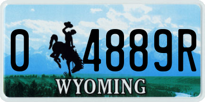 WY license plate 04889R