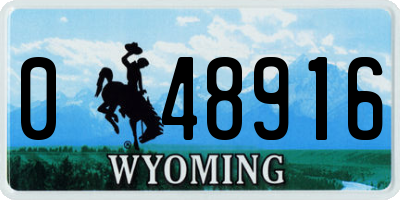 WY license plate 048916