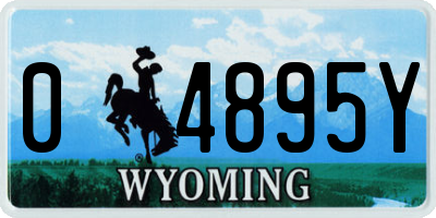 WY license plate 04895Y