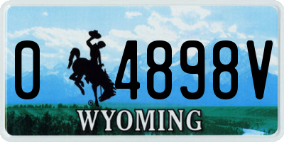 WY license plate 04898V