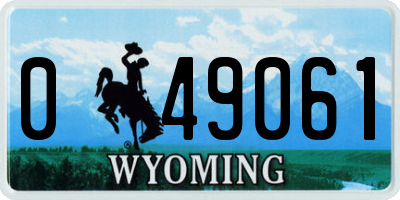 WY license plate 049061