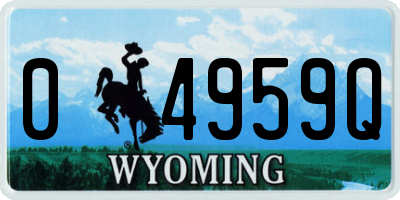 WY license plate 04959Q
