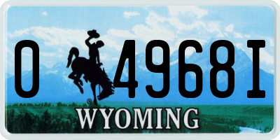 WY license plate 04968I