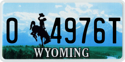 WY license plate 04976T