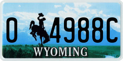 WY license plate 04988C