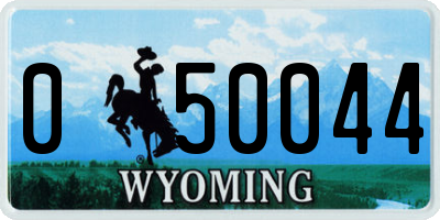 WY license plate 050044