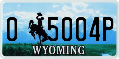WY license plate 05004P