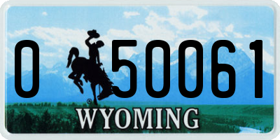 WY license plate 050061