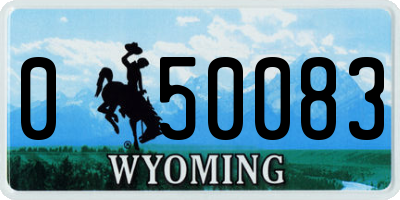 WY license plate 050083