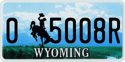 WY license plate 05008R