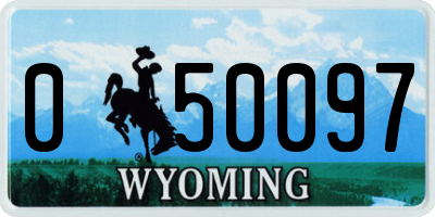 WY license plate 050097