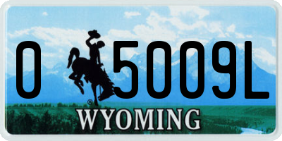 WY license plate 05009L
