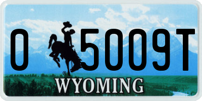 WY license plate 05009T