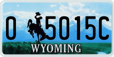 WY license plate 05015C