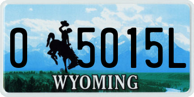 WY license plate 05015L