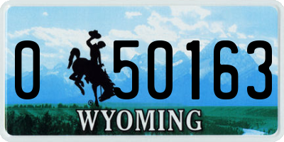 WY license plate 050163