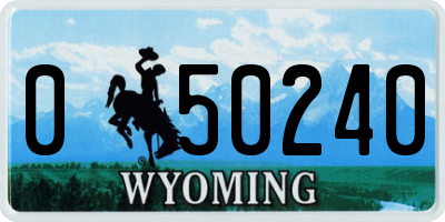 WY license plate 050240