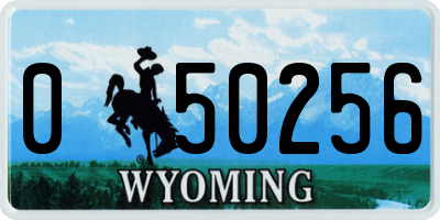 WY license plate 050256