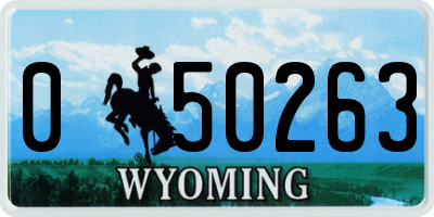 WY license plate 050263