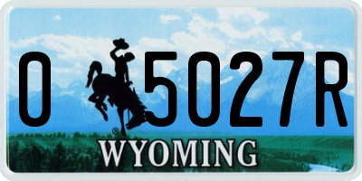 WY license plate 05027R