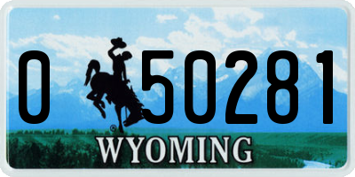 WY license plate 050281