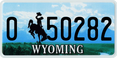 WY license plate 050282