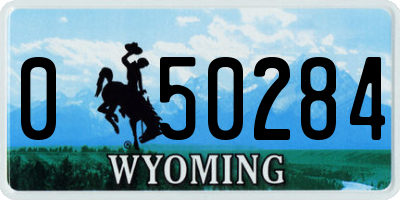 WY license plate 050284