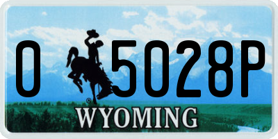 WY license plate 05028P