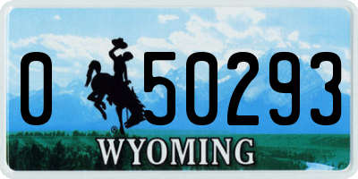 WY license plate 050293