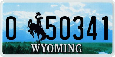 WY license plate 050341