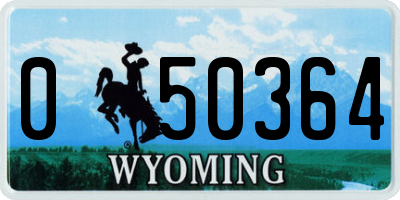 WY license plate 050364