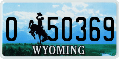 WY license plate 050369