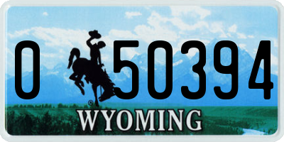 WY license plate 050394