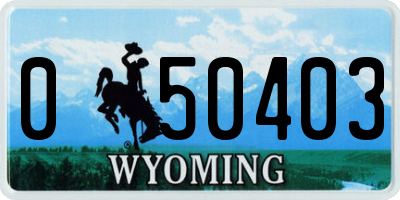WY license plate 050403