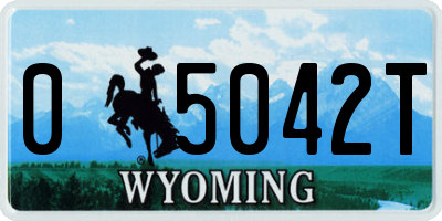 WY license plate 05042T