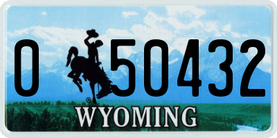 WY license plate 050432