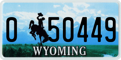 WY license plate 050449