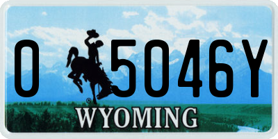 WY license plate 05046Y