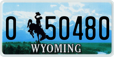 WY license plate 050480