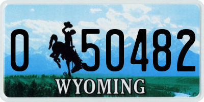 WY license plate 050482
